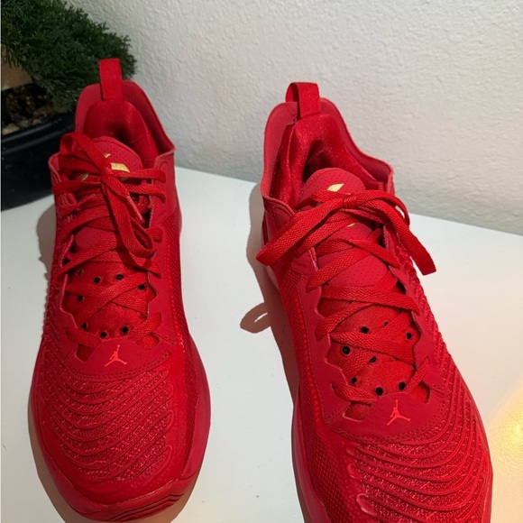 Red Air Jordan Sneakers - Picture 4 of 7
